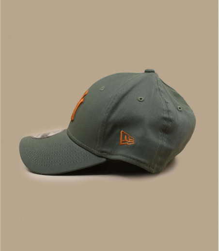 casquette stretch NY vert orange